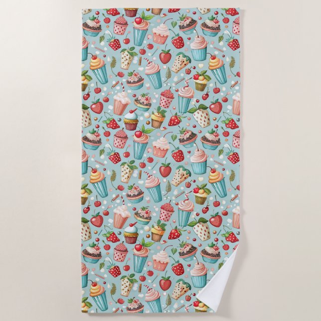 Serviette De Plage Amusement de glace (Devant)