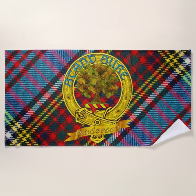 Serviette De Plage Anderson Tartan (Devant)