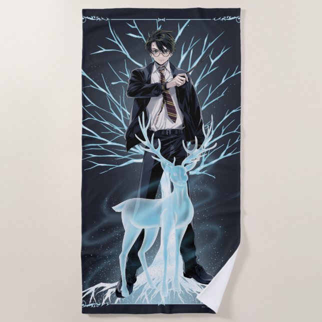 Serviette De Plage Anime HARRY POTTER™ Stag Patronus (Devant)