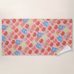 Serviette De Plage Anime Tom, Jerry et Tuffy Apple Motif