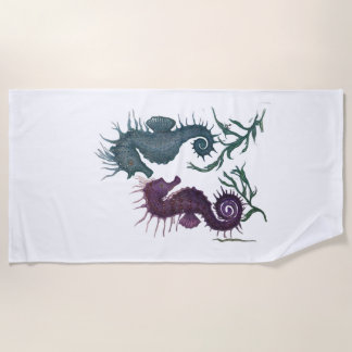 Serviette De Plage Année des hippocampes