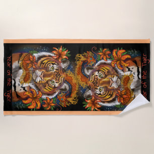 Serviette De Plage Année du zodiaque de Chinois de tigre