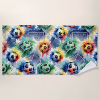 Serviette De Plage Apportez l'esprit de football à vos conceptions