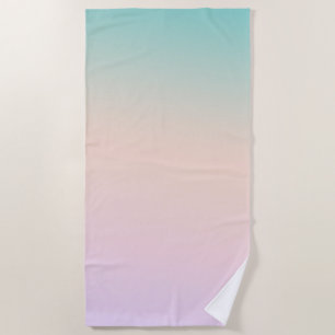 Serviette De Plage Aqua Peach Purple Pink Tie Tee Ombre