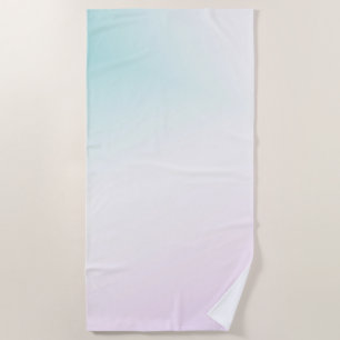 Serviette De Plage Aqua White Pink Tie Dye Ombre