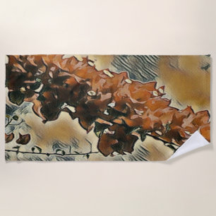 Serviette De Plage Arbre rose