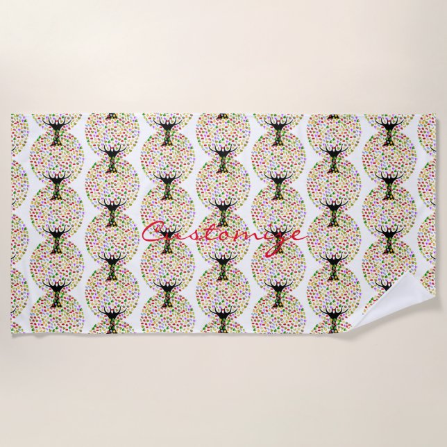 Serviette De Plage Arbres à fruits multiples Thunder_Cove (Devant)
