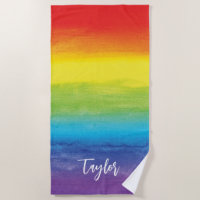 Arc-en-ciel Aquarelle violet rouge Nom moderne