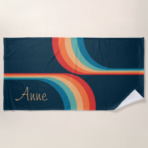 Serviette De Plage Arcs colorés de style rétro