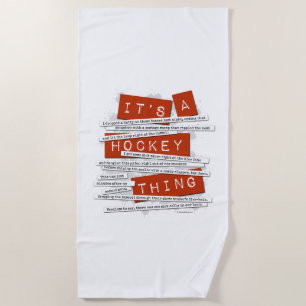 Serviette De Plage Argot de hockey