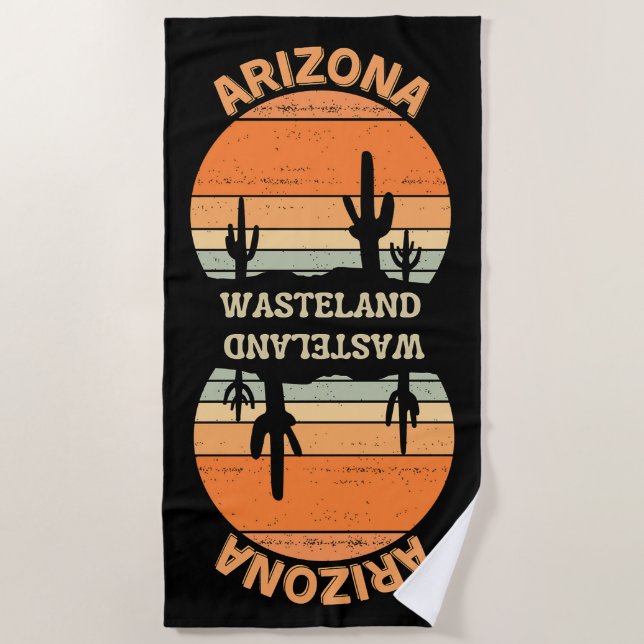 Serviette De Plage Arizona Wateland Retro Beach Towel (Devant)