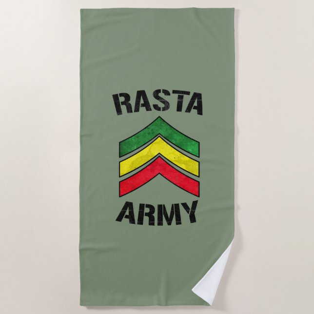 Serviette De Plage Armée de Rasta (Devant)