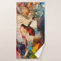 Serviette de plage art abstrait