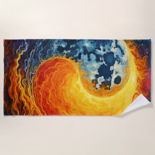 Serviette De Plage Art Celestial Yin Yang