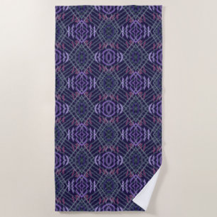 Serviette De Plage Art de motif abstrait de coups de pinceau aquarell