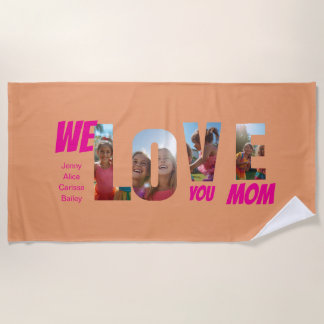 Serviette De Plage Art de photo personnalisé coloré et joyeux