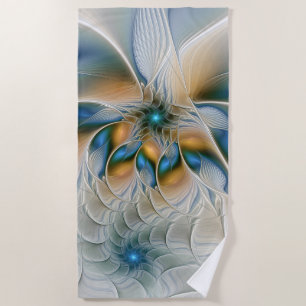 Serviette De Plage Art Fractal De L'Imaginaire Abstrait En Plein Esso