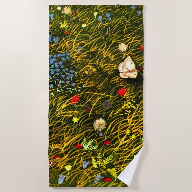 Serviette De Plage Art Nouveau Mer alpin (Devant)