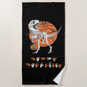 Serviette De Plage ASL Halloween III joyeuse - belle saison Éffrayant