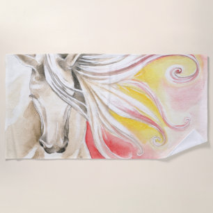Serviette De Plage Assez équin en rouge