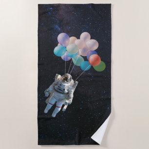 Serviette De Plage Astronaute Stars & Space Colorful Balloons
