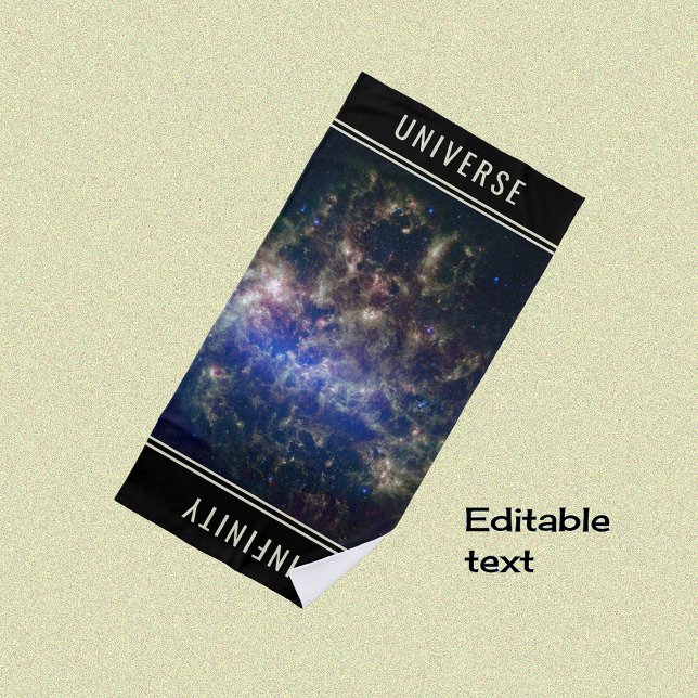 Serviette De Plage astronomie de texte personnalisée (Créateur téléchargé)