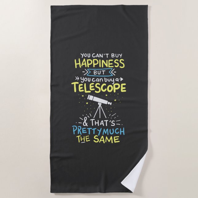 Serviette De Plage Astronomie - Vous ne pouvez pas acheter le bonheur (Devant)