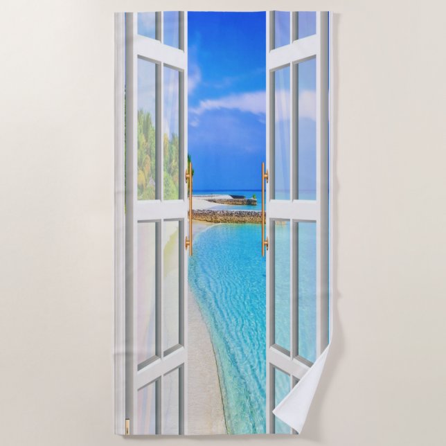 Serviette De Plage Attrapez la vague estivale parfaite (Devant)