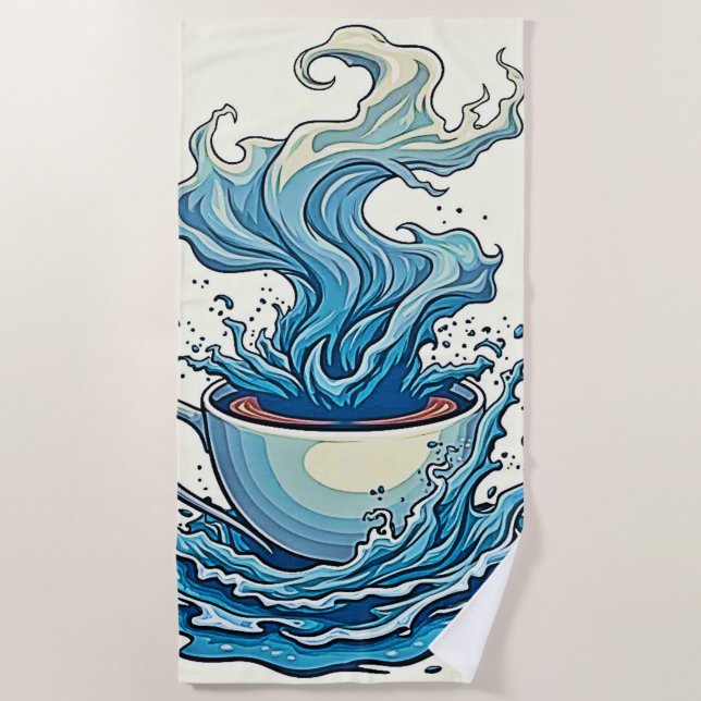 Serviette De Plage Au-delà de la tasse quotidienne (Devant)