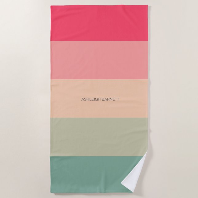 Serviette De Plage Aube de la côte du Golfe personnalisée (Devant)