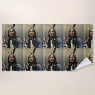 Serviette De Plage AUTOCHTONE AMERICAN INDIAN CHIEF Beach Towers