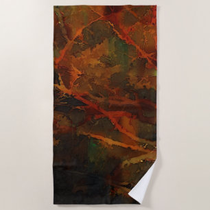 Serviette De Plage Automne profond Terre riche automne Abstrait