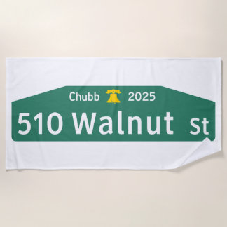 Serviette de plage avec panneau de rue de Philly :