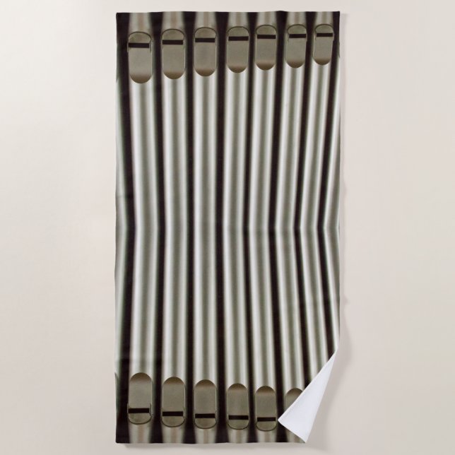 Serviette de plage avec tuyaux d'orgue (Devant)