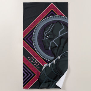 Serviette De Plage Avengers   Black Panther Art tribal Wakanda