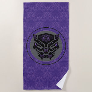 Serviette De Plage Avengers   Logo Paisley Black Panther
