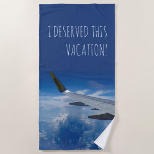 Serviette De Plage Avion au-dessus des nuages (personnalisable)