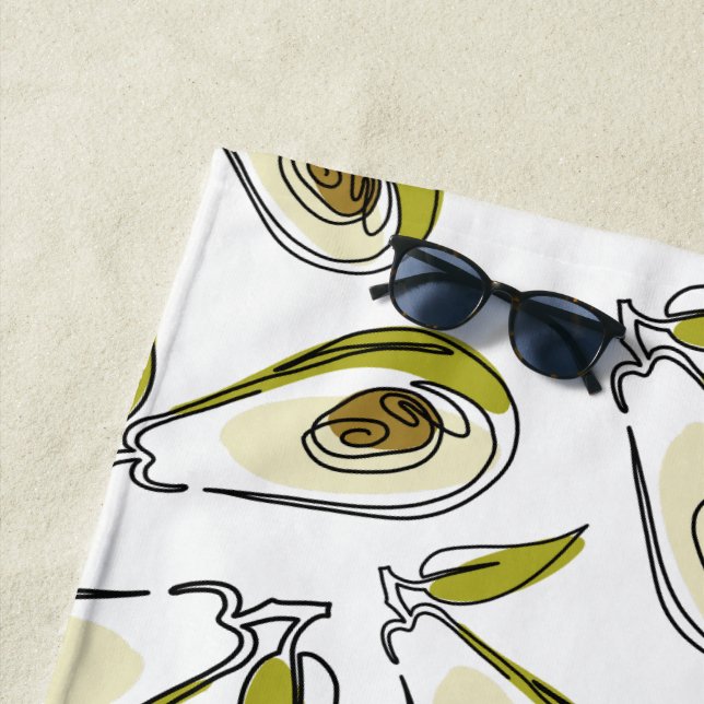 Serviette de plage Avocado (En situation)