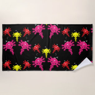 Serviette De Plage Axaotl Salamander Cadeau Enfants