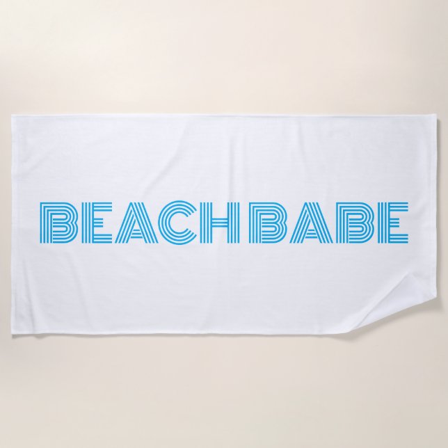 Serviette de plage - Babe de la plage (Devant)