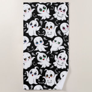 Serviette De Plage Baby Ghosts Éffrayant mignon Halloween humeur