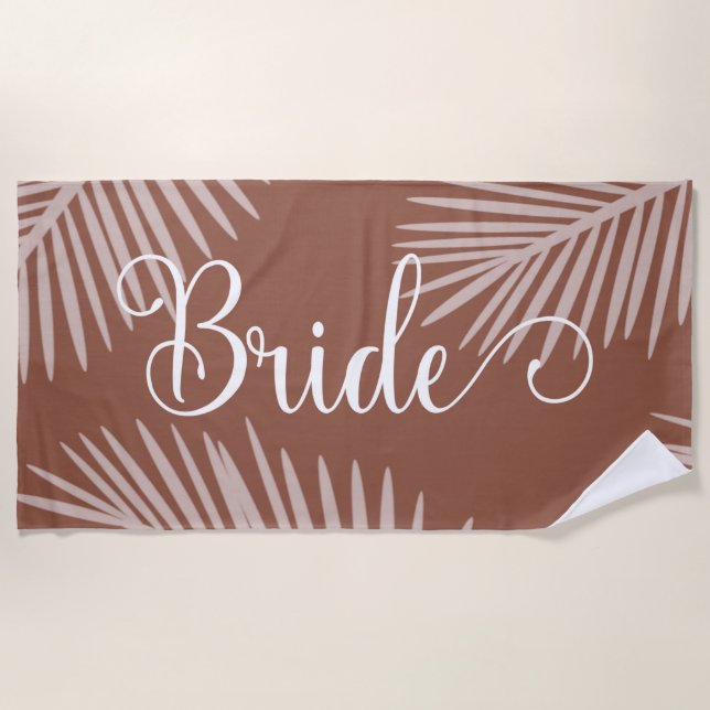 Serviette De Plage Bachelorette, cadeau de femme de chambre, mariage, (Devant)