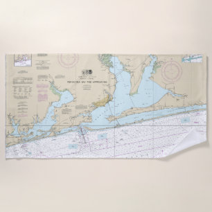 Serviette De Plage Baie de Pensacola et approches Graphique nautique 