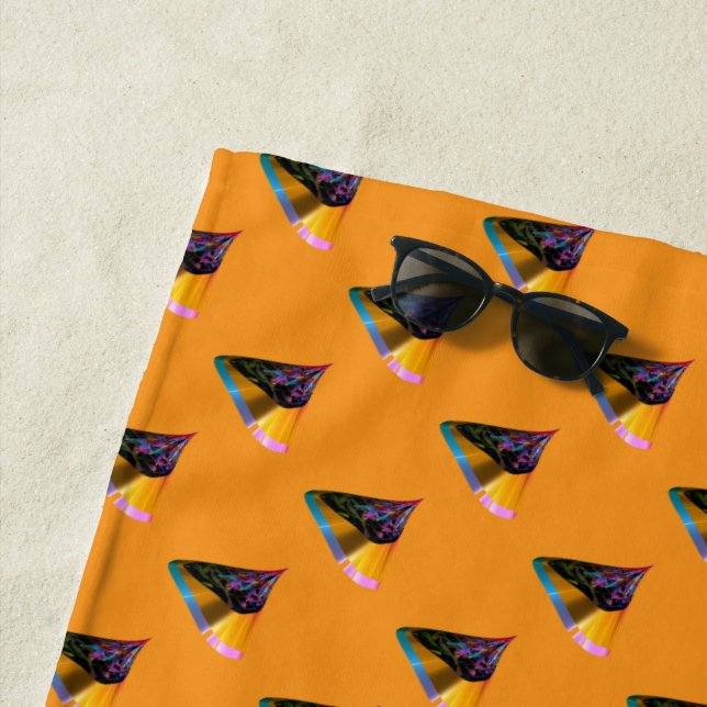 Serviette De Plage Baisers de chien bleu (En situation)