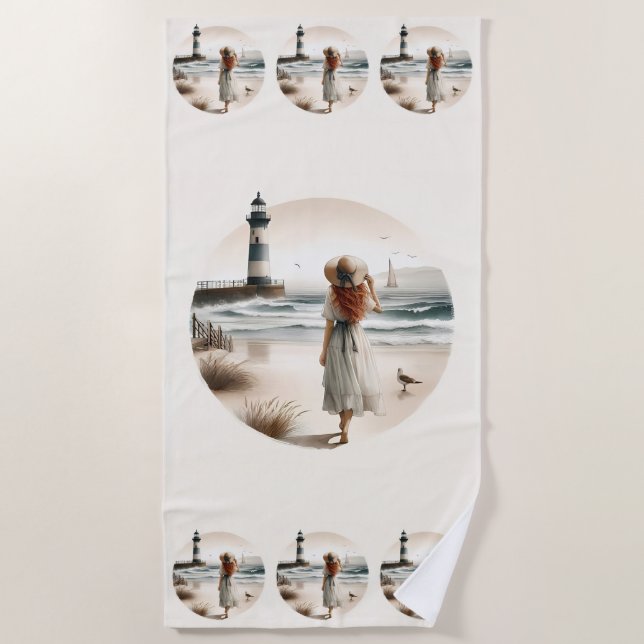 Serviette De Plage Balade Phare (Devant)