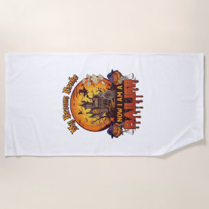 Serviette De Plage Balai Brisé Huissier Halloween Fantôme Cour Citrou