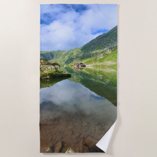 Serviette De Plage Balea Lake en Roumanie : une photographie alpine é