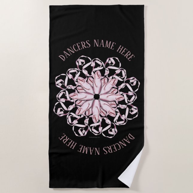 Serviette De Plage Ballet Motif Beach Towne (Devant)