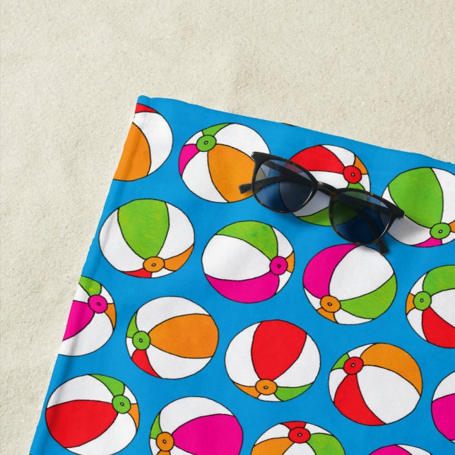 Serviette De Plage Ballons de plage d'été (En situation)