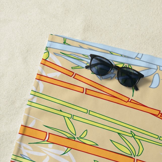 Serviette De Plage Bambou 2 (En situation)